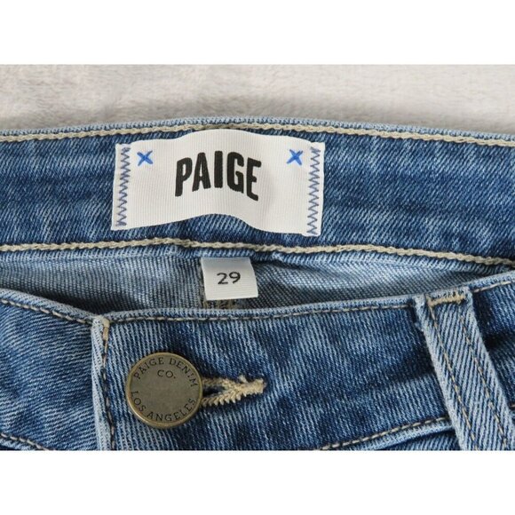 Paige Brigitte Women's Jeans Sz 29 Casual Preppy Straight Leg Medium Wash Demin - Picture 7 of 9